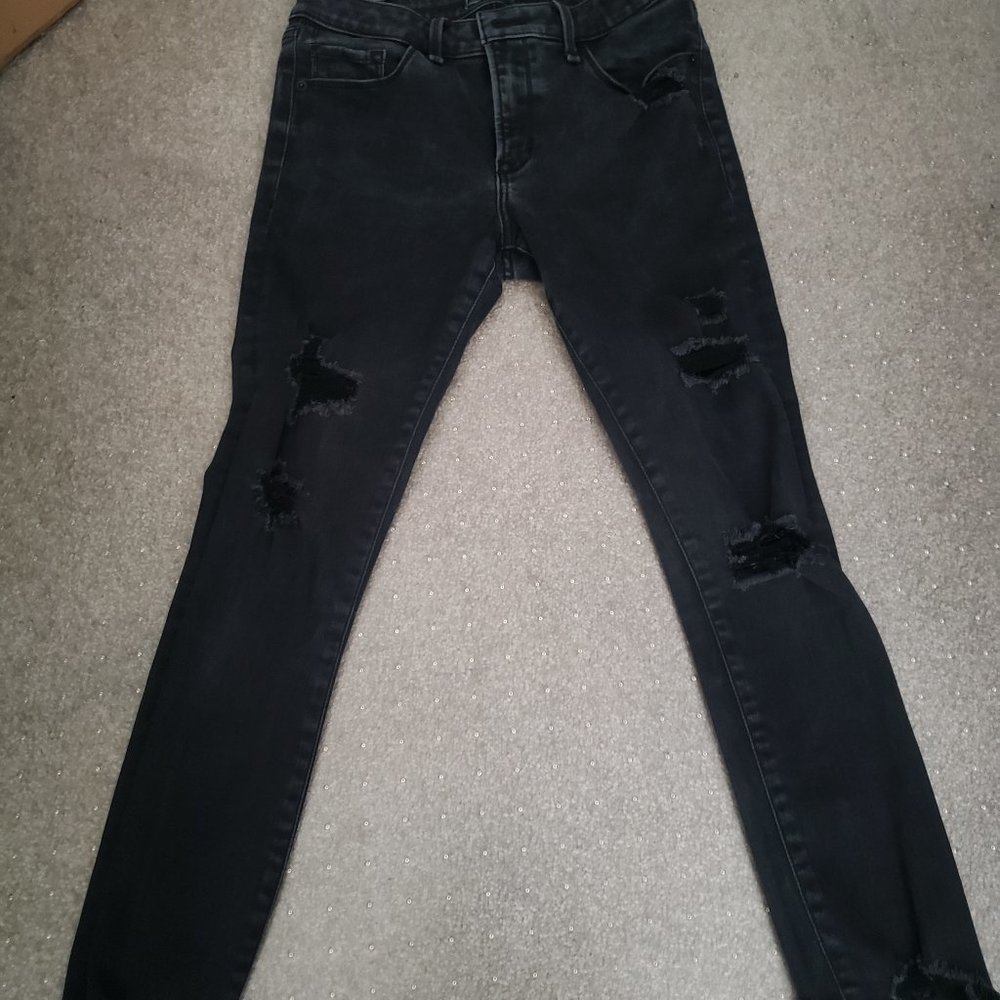 Black Faded Abercrombie & Fitch 26/2 Super Skinny